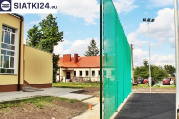 Siatki Międzychód - Zielone siatki ze sznurka na ogrodzeniu boiska orlika dla terenów Międzychodu